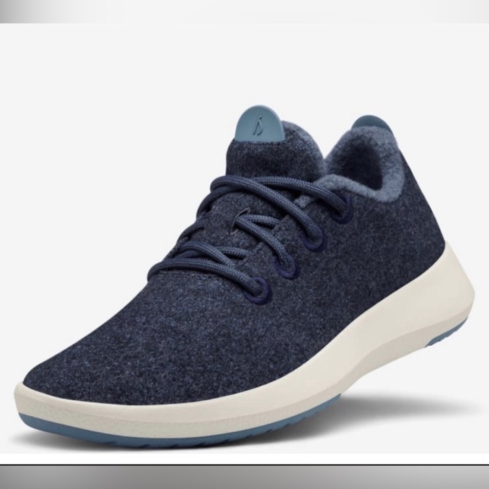 Allbirds Wool Runner Mizzle Men’s Low Comfort Sneakers Navy Blue Shoes Size 10
